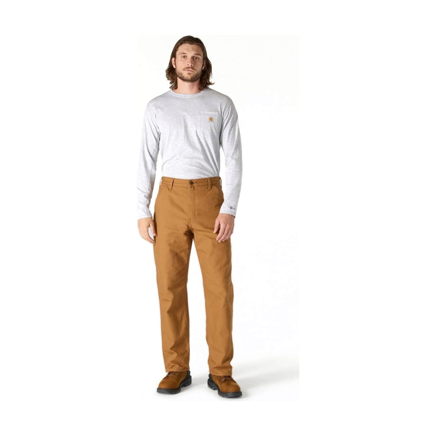 Loose Straight Washed Duck Lined Dungaree