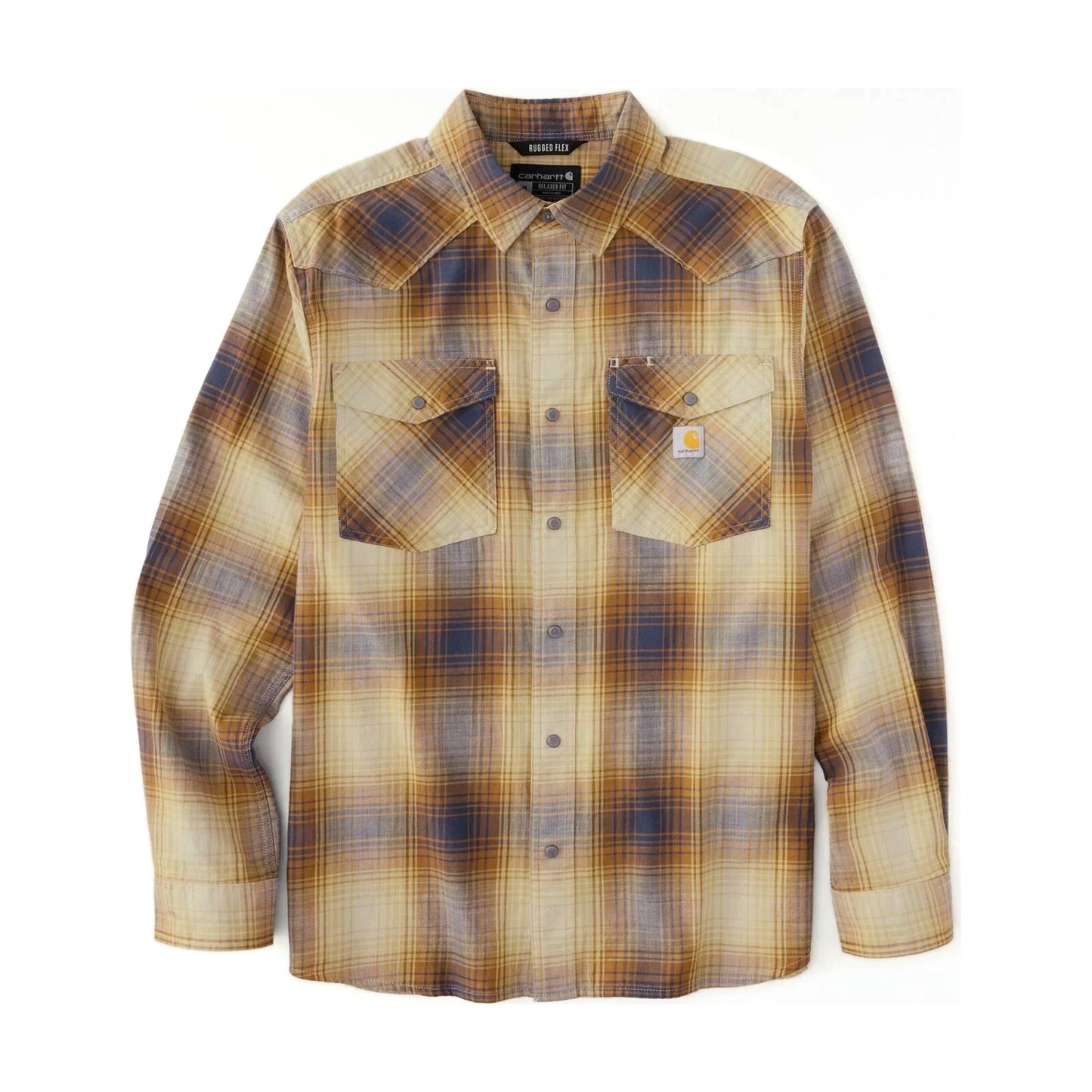 Montana Rugged Flex™ Relaxed Fit Lightweight Long-sleeve Snap-front Plaid Shirt