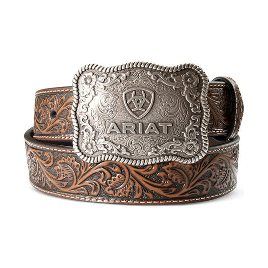 Ariat 1 1/2in Embossed Plate Buckle Belt