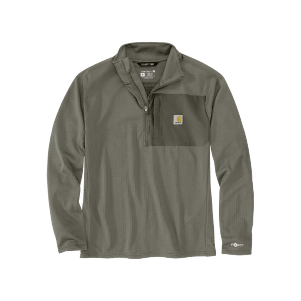 Carhartt Force® Relaxed Fit Mock Neck Half-zip Fleece-lined Shirt