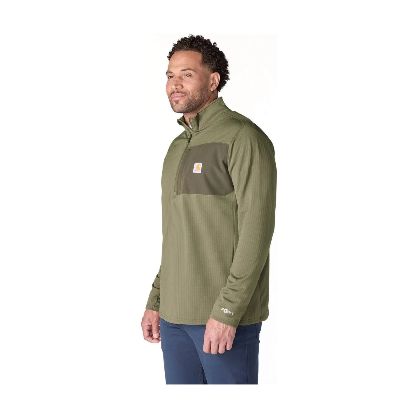 Carhartt Force® Relaxed Fit Mock Neck Half-zip Fleece-lined Shirt