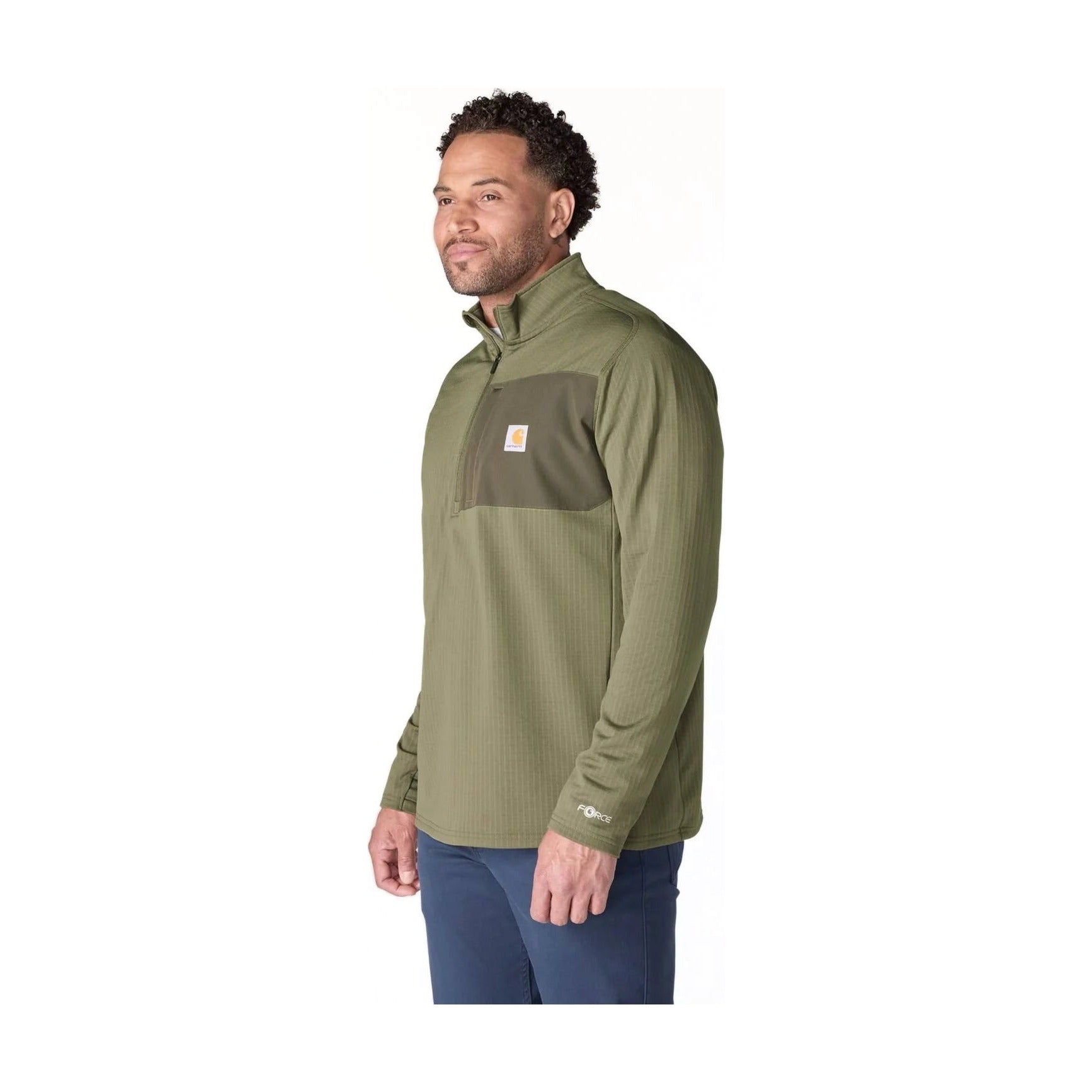 Carhartt Force® Relaxed Fit Mock Neck Half-zip Fleece-lined Shirt