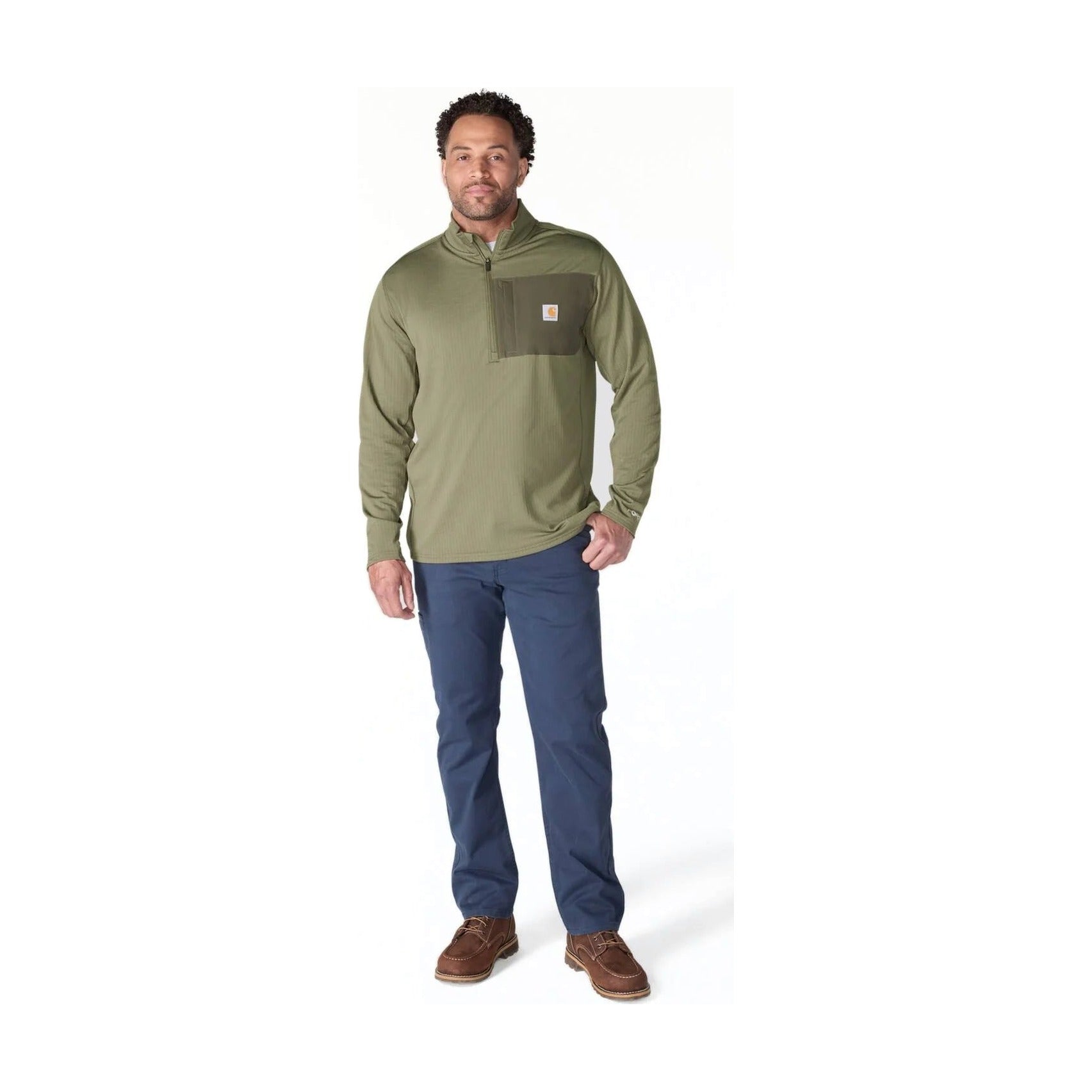 Carhartt Force® Relaxed Fit Mock Neck Half-zip Fleece-lined Shirt