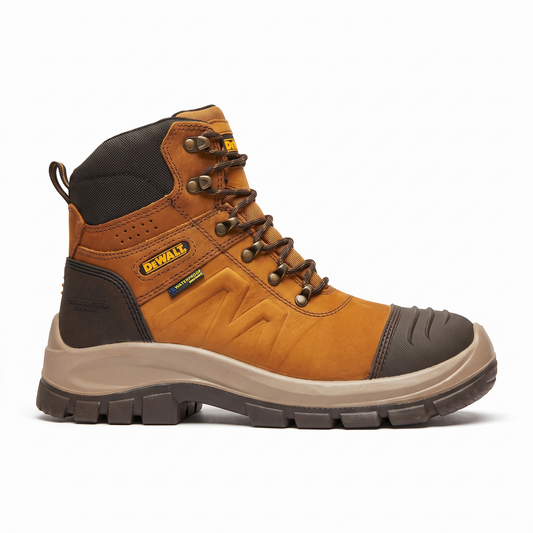 DEWALT Mesa Steel Toe Waterproof Work Boot DXWP10069X, Sundance, side profile