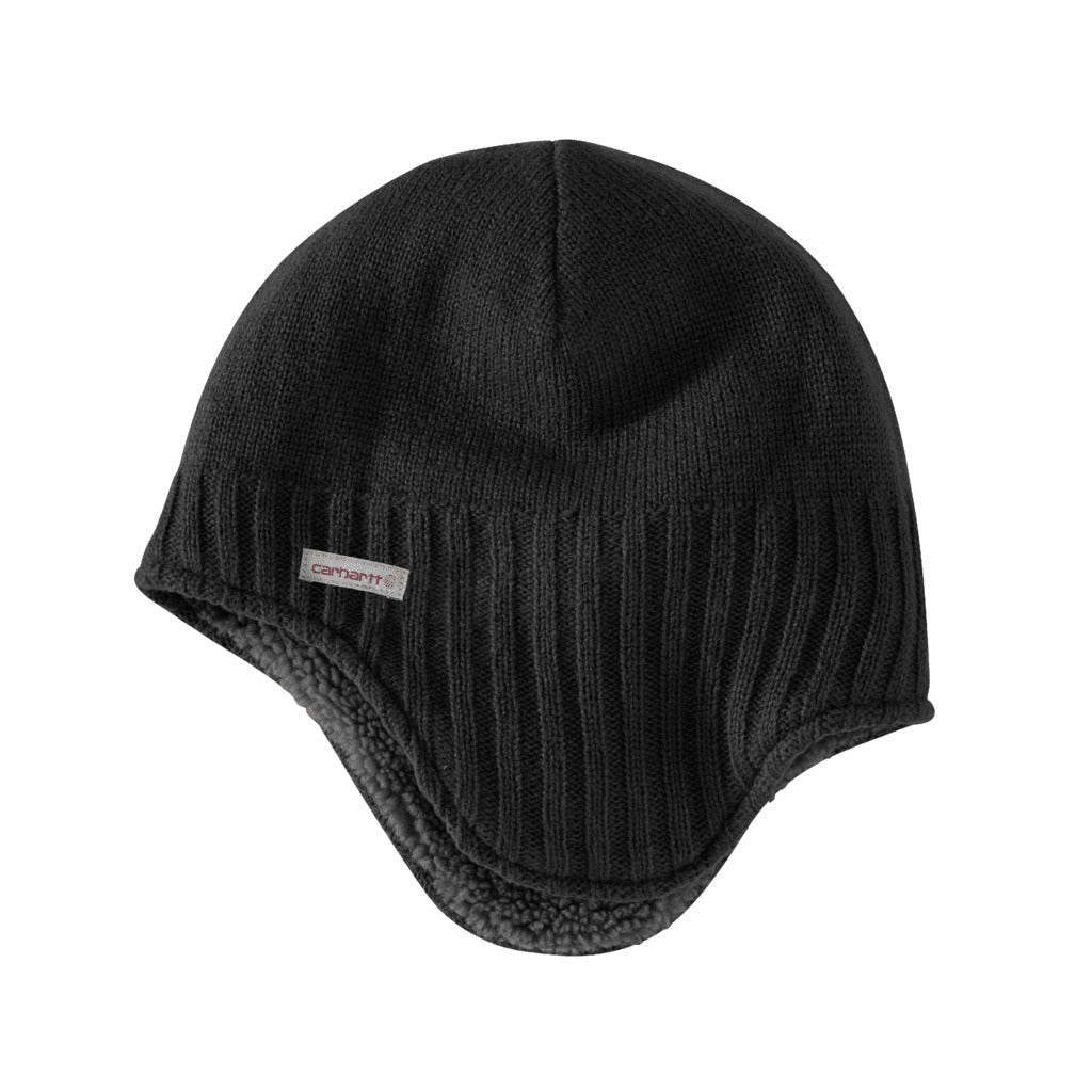 Knit Sherpa Lined Earflap Hat