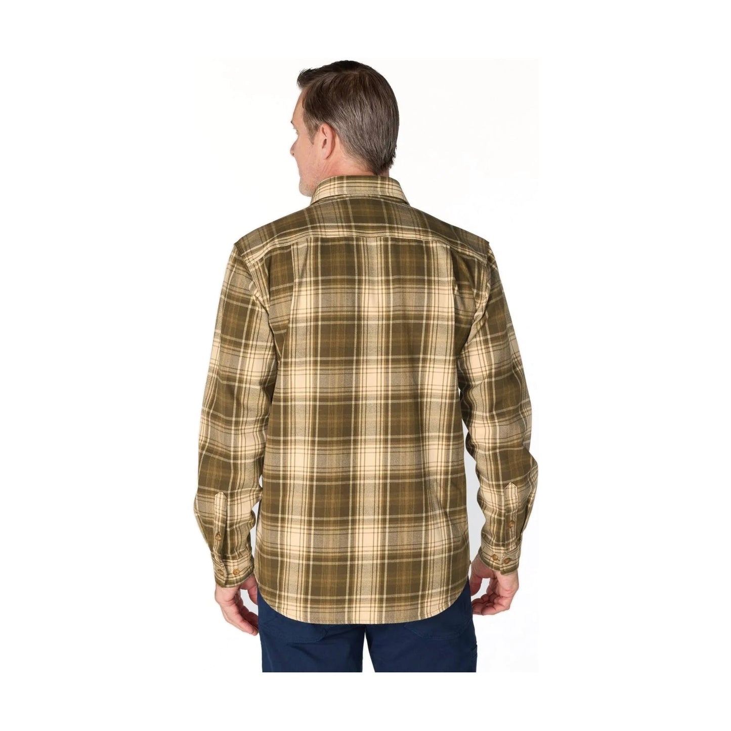 Loose Fit Heavyweight Flannel Long-sleeve Plaid Shirt