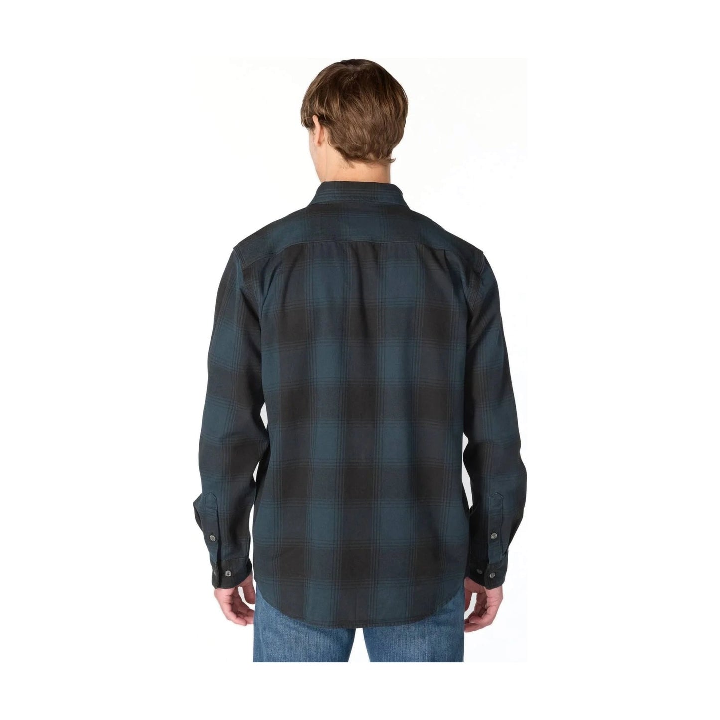 Loose Fit Heavyweight Flannel Long-sleeve Plaid Shirt