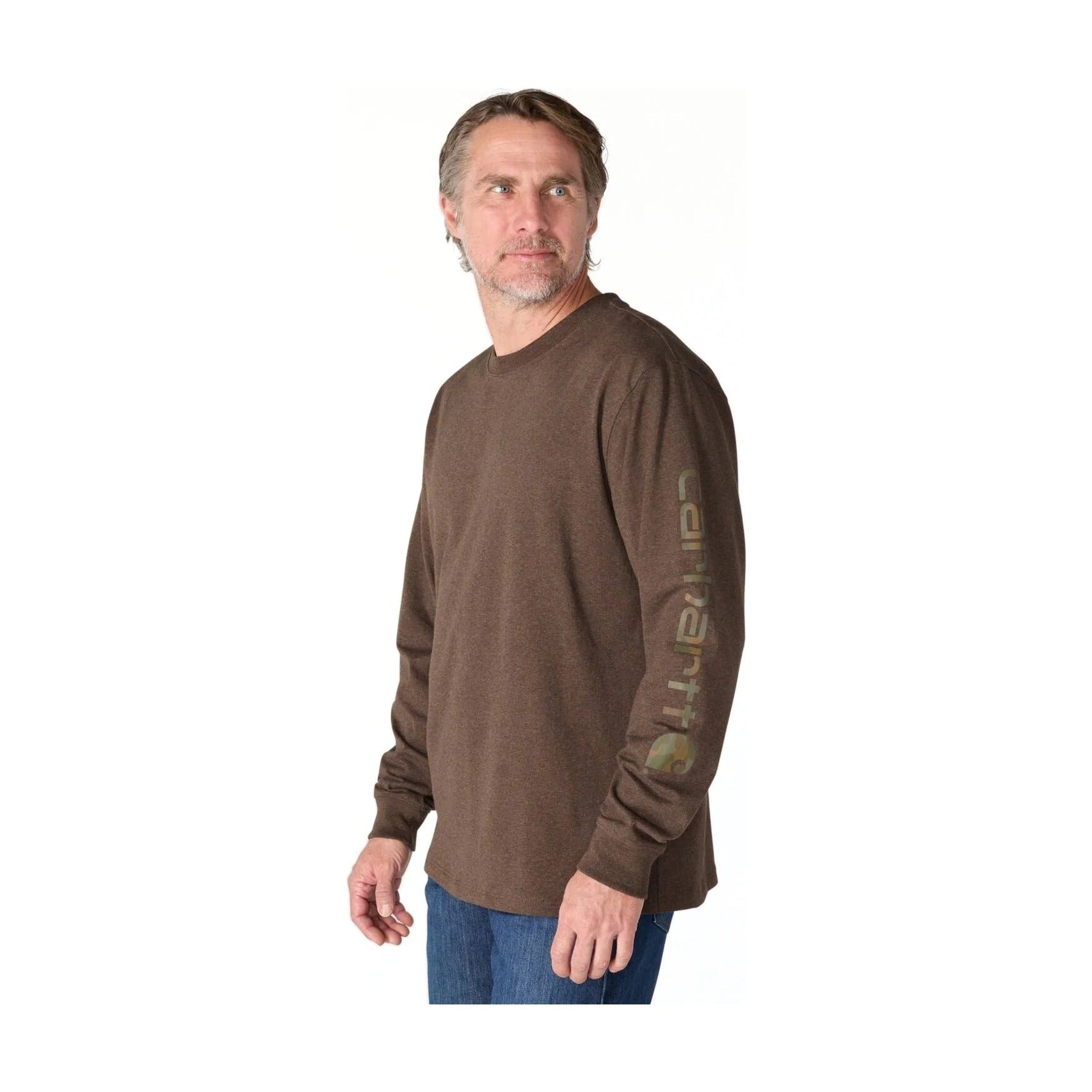 Loose Fit Heavyweight Long-sleeve Logo Sleeve Graphic T-shirt