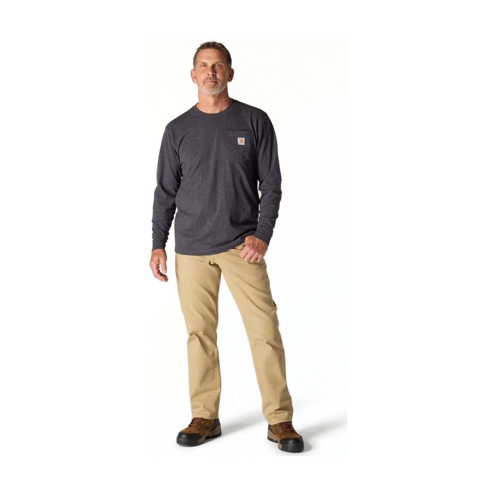 Loose Fit Heavyweight Long-sleeve Pocket T-shirt