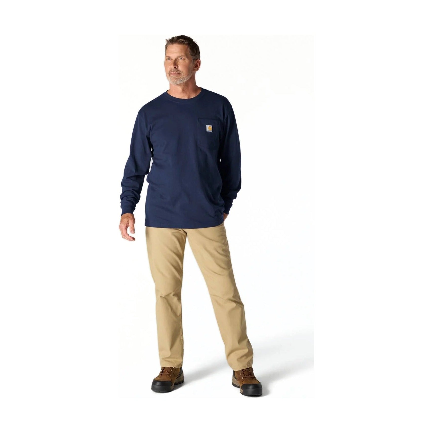 Loose Fit Heavyweight Long-sleeve Pocket T-shirt