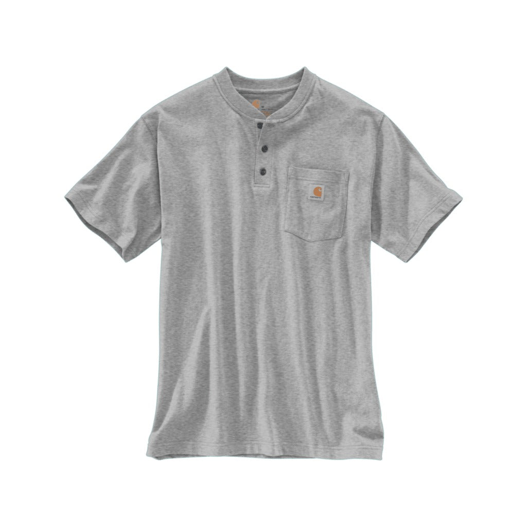 Loose Fit Heavyweight Short-sleeve Pocket Henley T-shirt