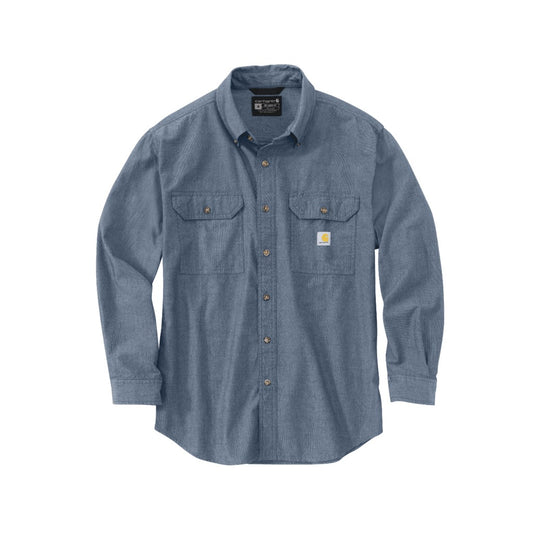 Loose Fit Midweight Chambray Long-sleeve Shirt