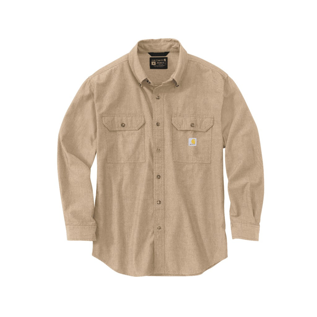Loose Fit Midweight Chambray Long-sleeve Shirt