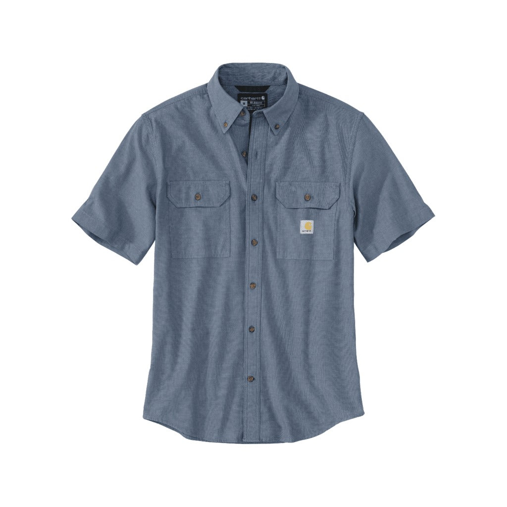 Loose Fit Midweight Chambray Short-sleeve Shirt