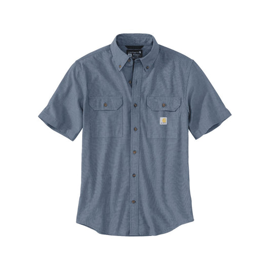Loose Fit Midweight Chambray Short-sleeve Shirt