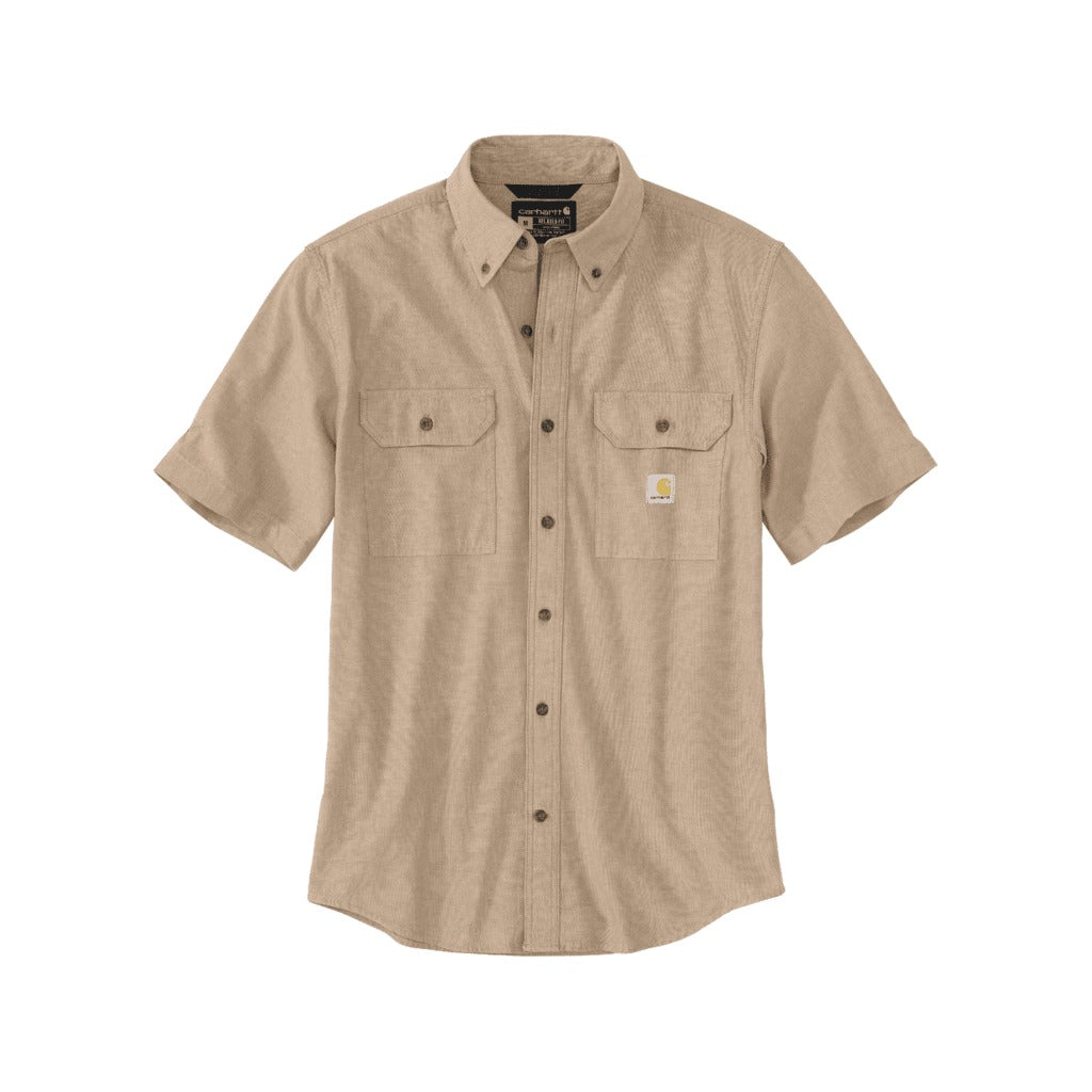 Loose Fit Midweight Chambray Short-sleeve Shirt