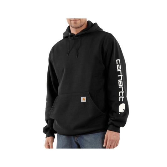 Loose Fit Midweight Logo Sleeve Graphic Hoodie