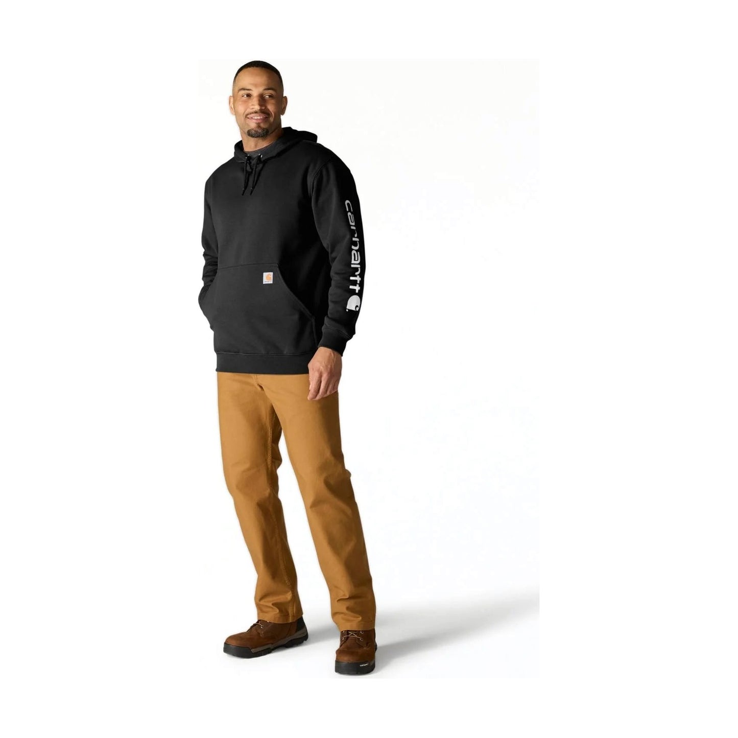 Loose Fit Midweight Logo Sleeve Graphic Hoodie