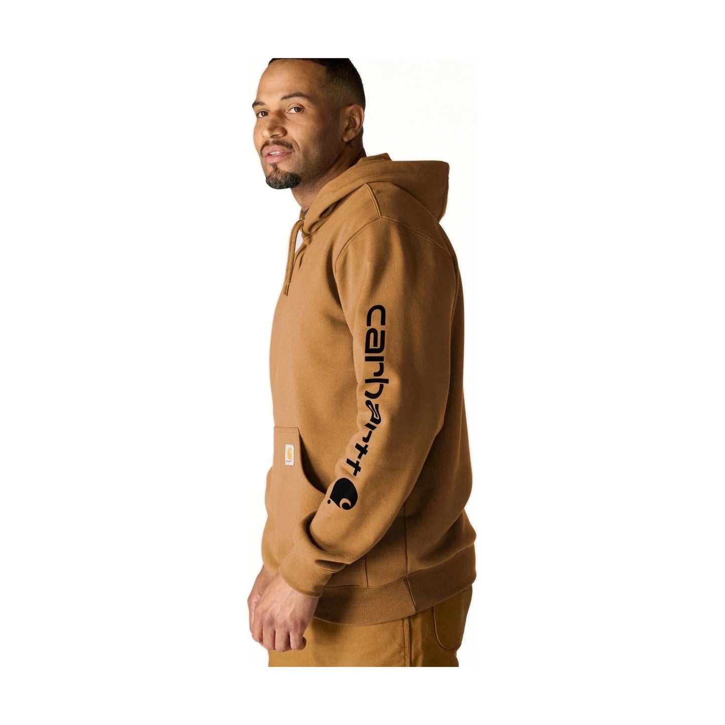 Loose Fit Midweight Logo Sleeve Graphic Hoodie