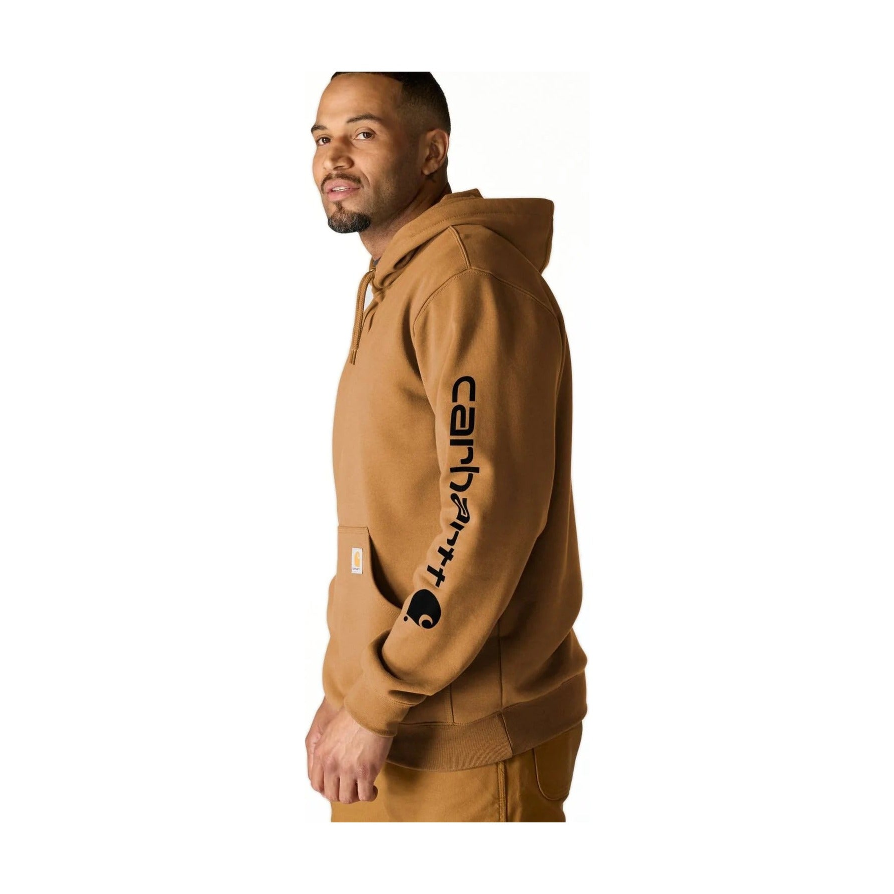 Loose Fit Midweight Logo Sleeve Graphic Hoodie