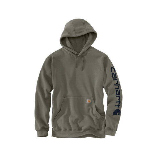 Loose Fit Midweight Logo Sleeve Graphic Hoodie