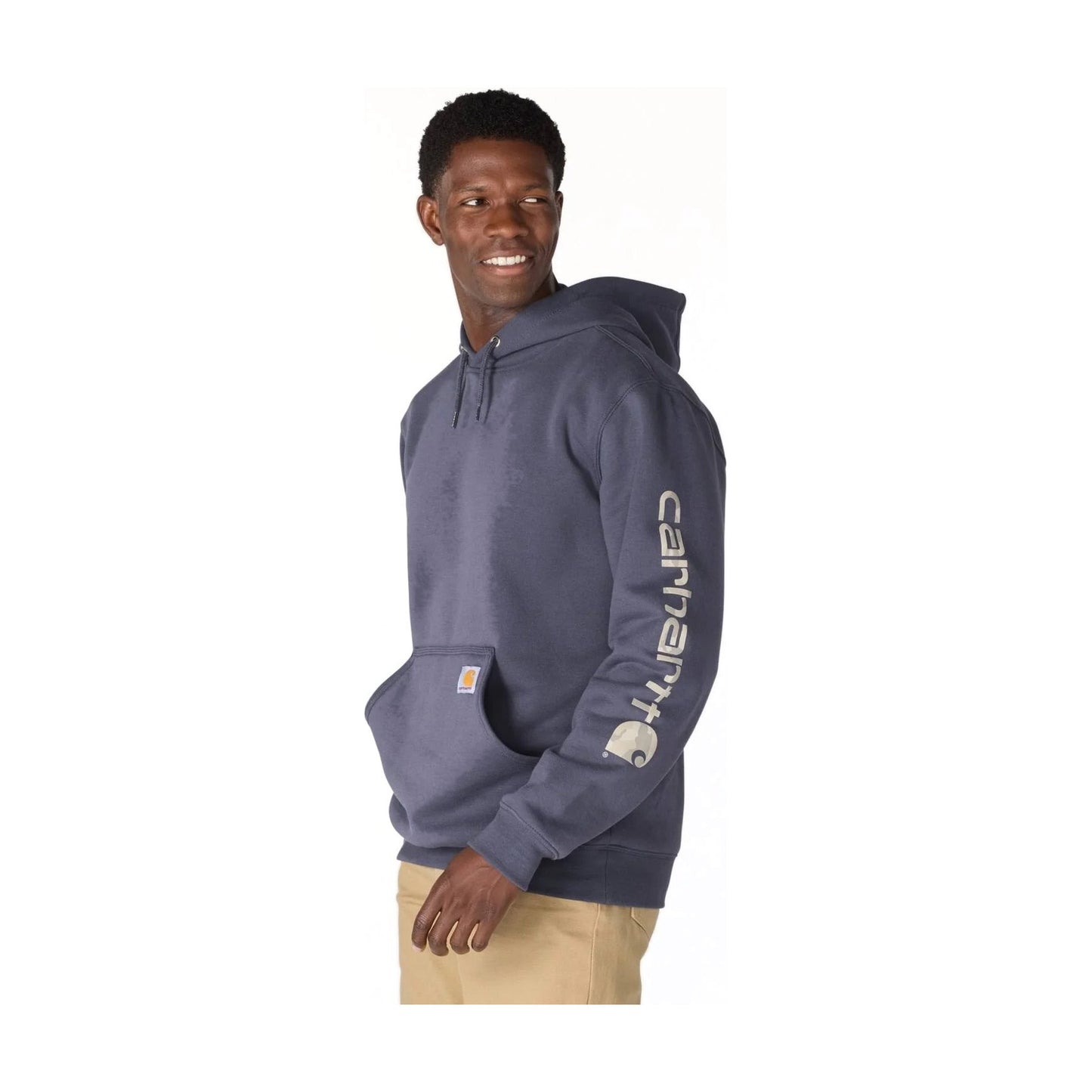 Loose Fit Midweight Logo Sleeve Graphic Hoodie