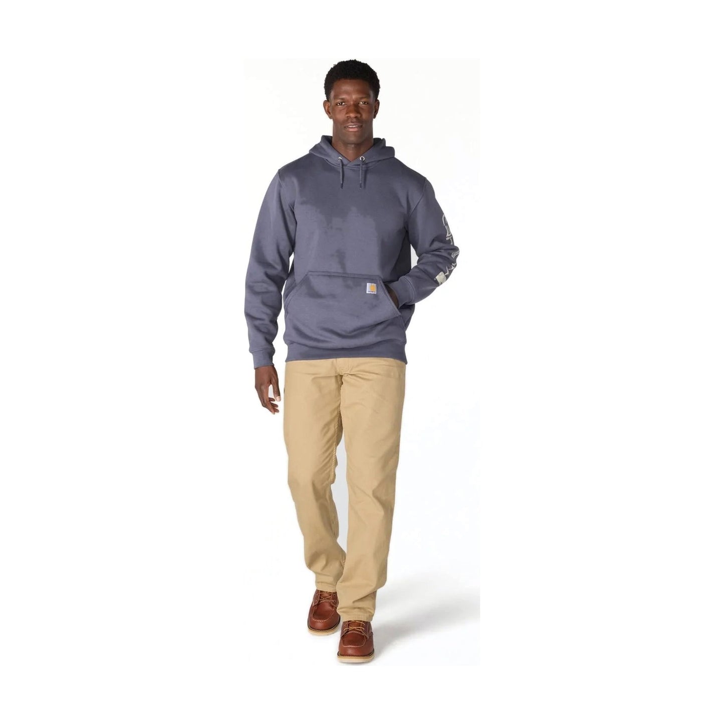Loose Fit Midweight Logo Sleeve Graphic Hoodie