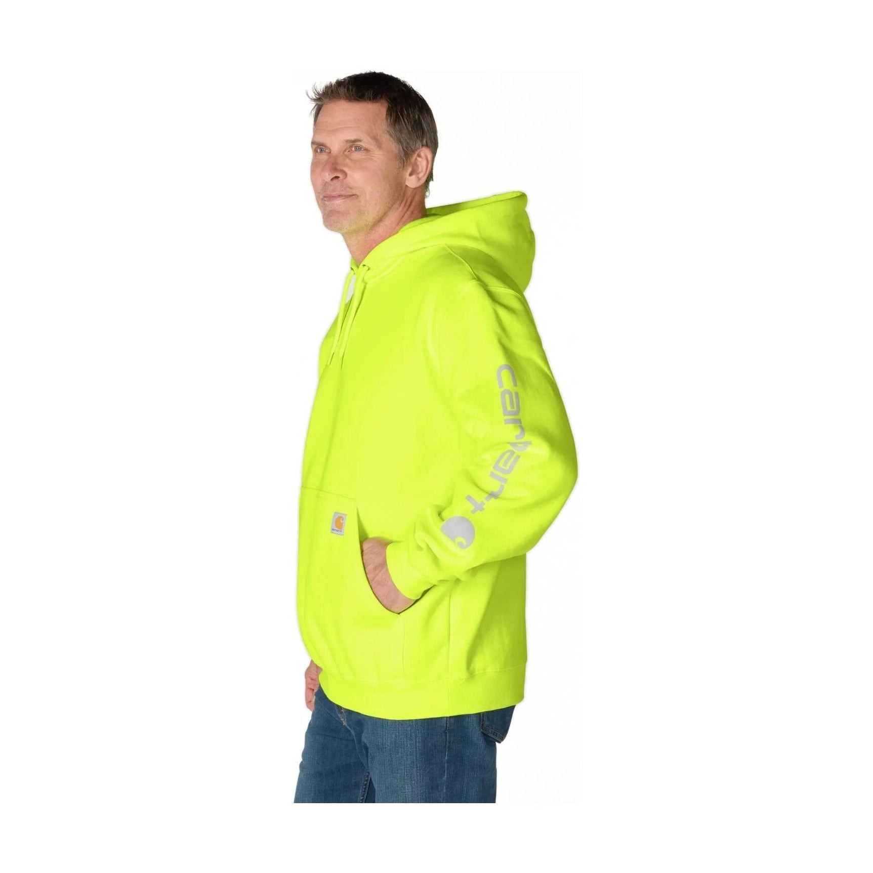Loose Fit Midweight Logo Sleeve Graphic Hoodie