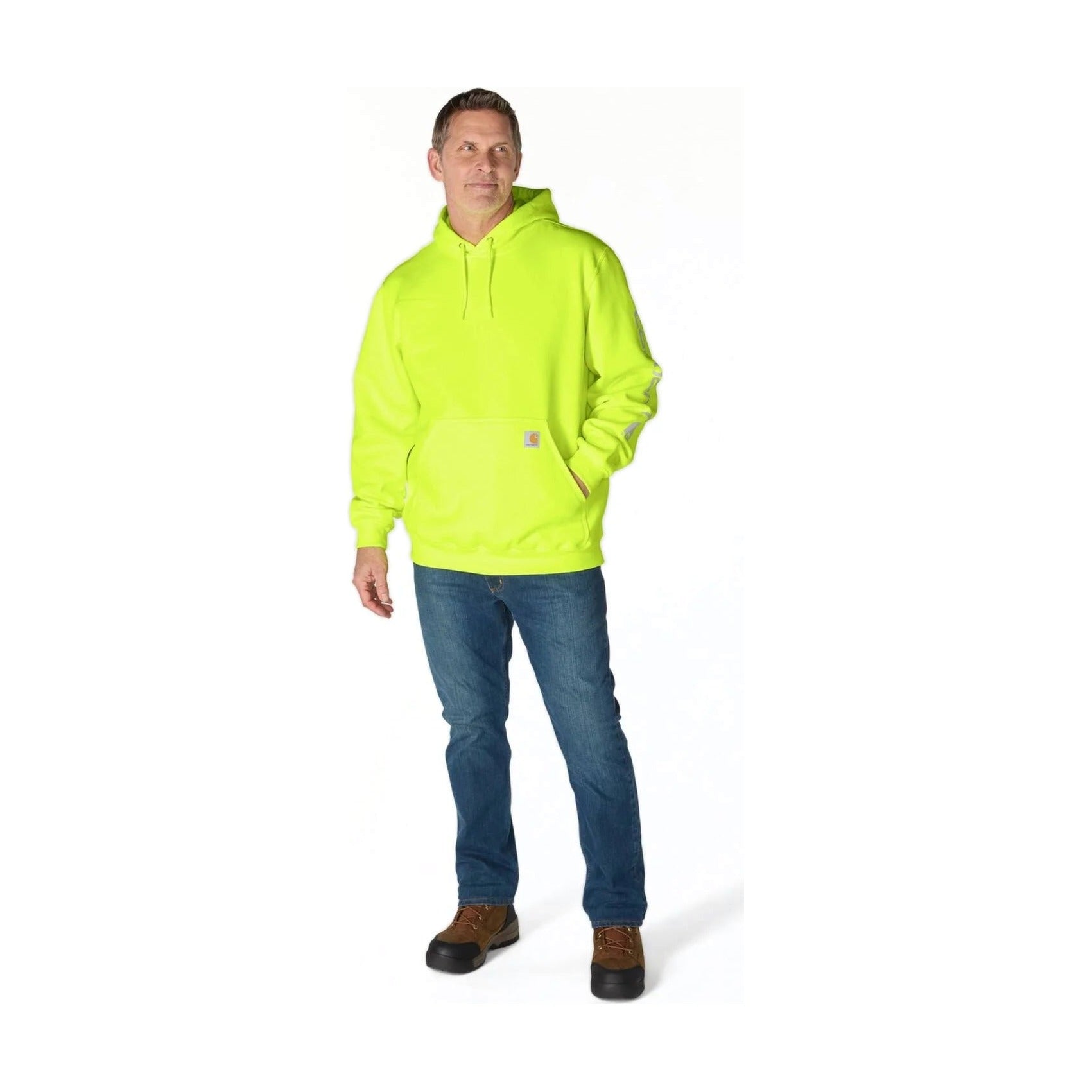 Loose Fit Midweight Logo Sleeve Graphic Hoodie