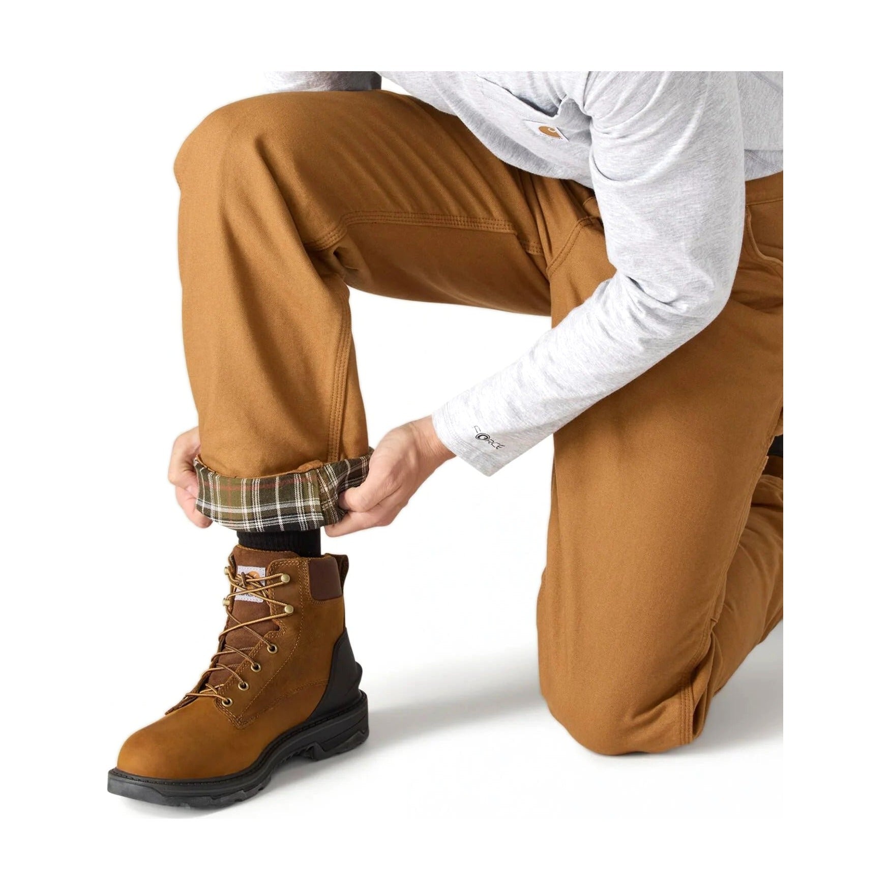 Loose Straight Washed Duck Lined Dungaree