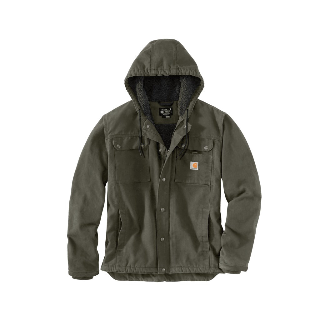 Men's Sherpa-lined Utility Jacket - Relaxed Fit - Washed Duck