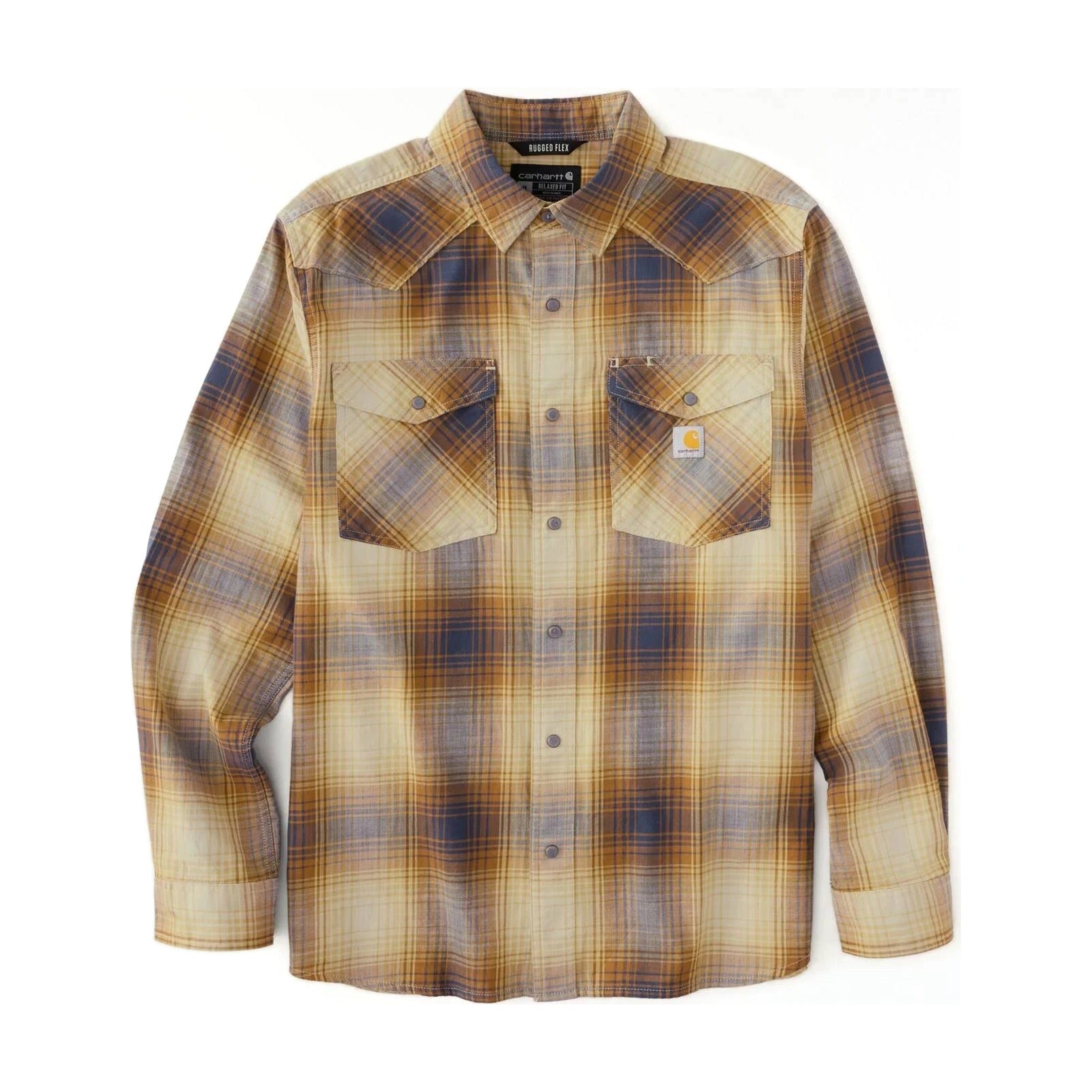Montana Rugged Flex™ Relaxed Fit Lightweight Long-sleeve Snap-front Plaid Shirt