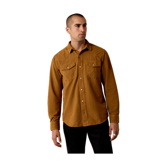 Retro Handorf Corduroy Fitted Snap Shirt