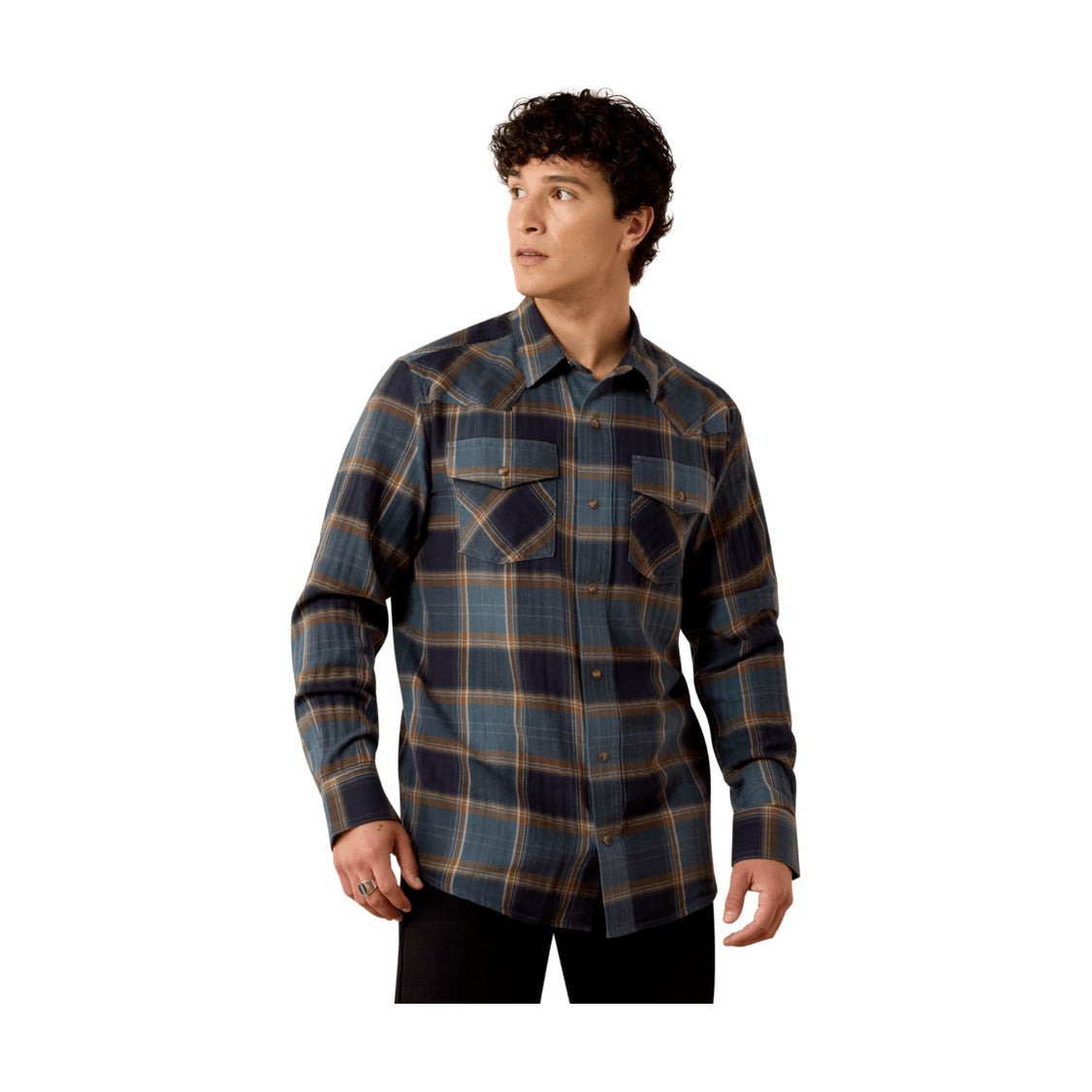 Retro Harbert Fitted Snap Shirt