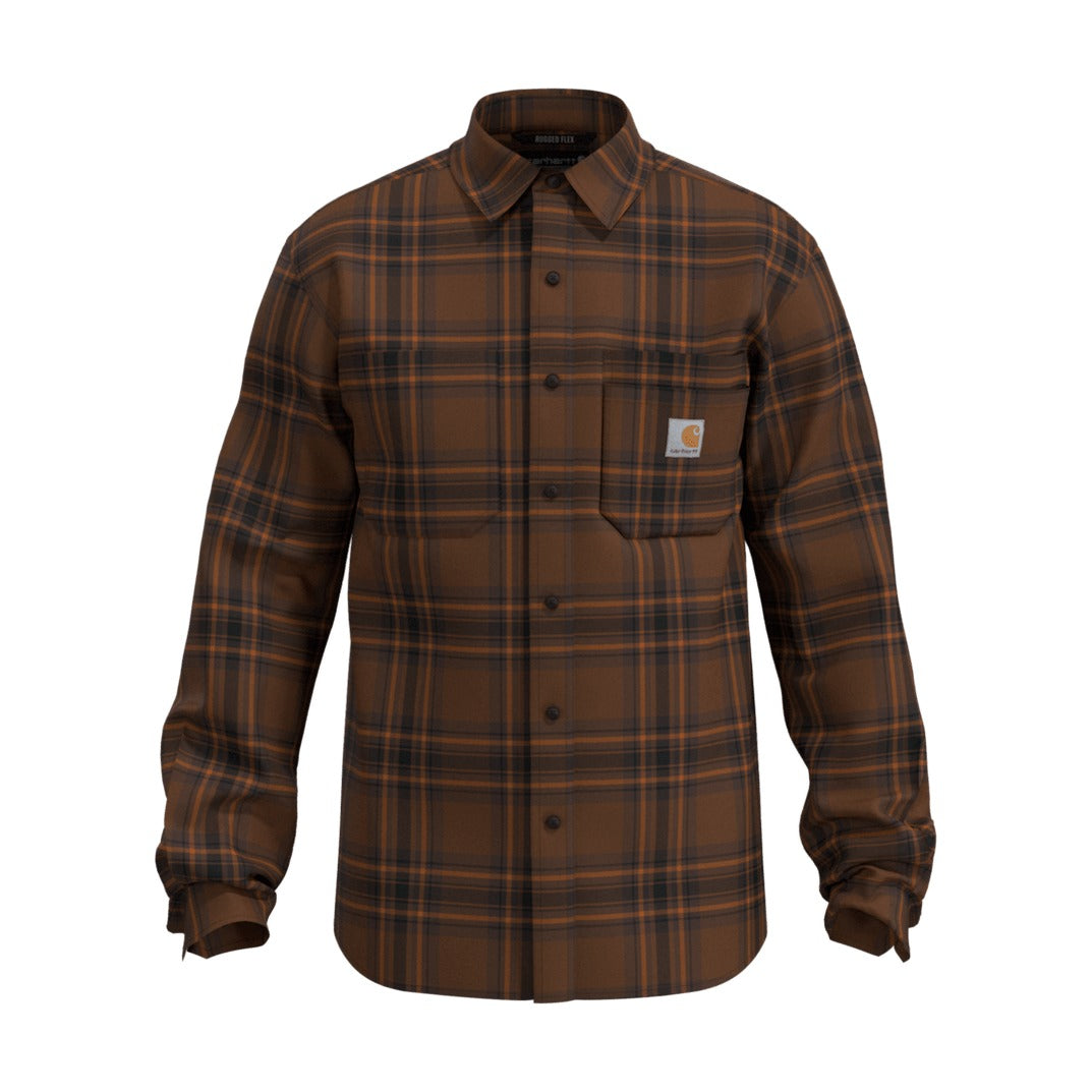 Rugged Flex™ Relaxed Fit Midweight Flannel Long-sleeve Plaid Shirt