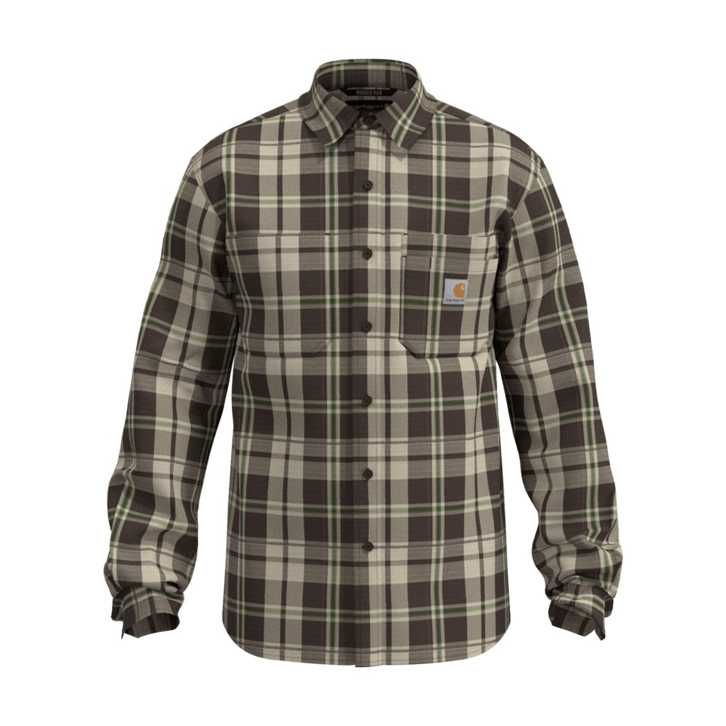 Rugged Flex™ Relaxed Fit Midweight Flannel Long-sleeve Plaid Shirt