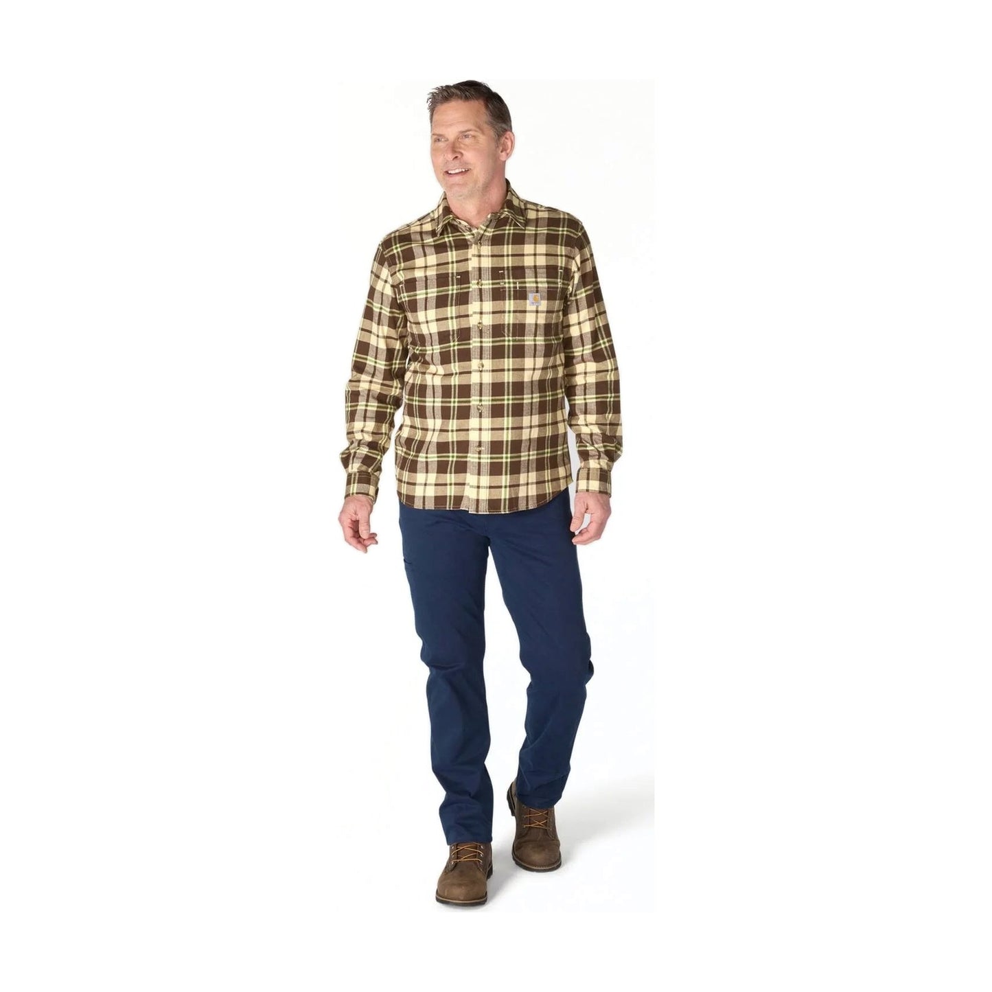 Rugged Flex™ Relaxed Fit Midweight Flannel Long-sleeve Plaid Shirt