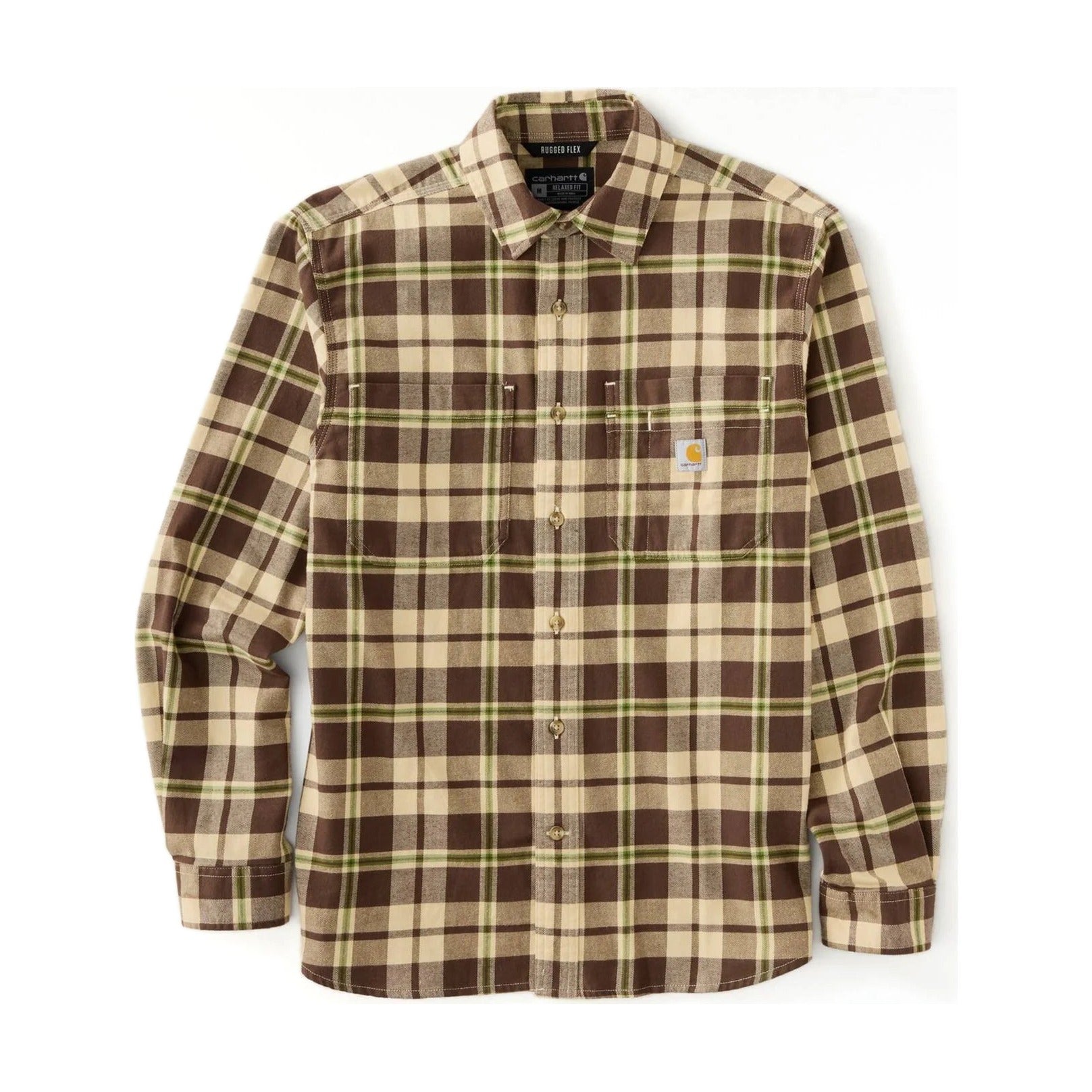 Rugged Flex™ Relaxed Fit Midweight Flannel Long-sleeve Plaid Shirt